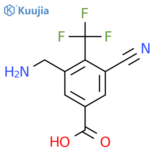 3-Aminomethyl-5-cyano-4-(trifluoromethyl)benzoic acid structure
