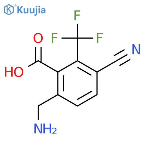 6-Aminomethyl-3-cyano-2-(trifluoromethyl)benzoic acid structure