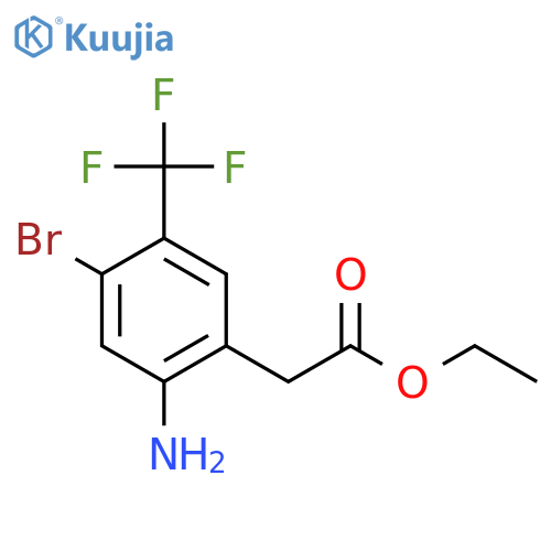 Ethyl 2-amino-4-bromo-5-(trifluoromethyl)phenylacetate structure
