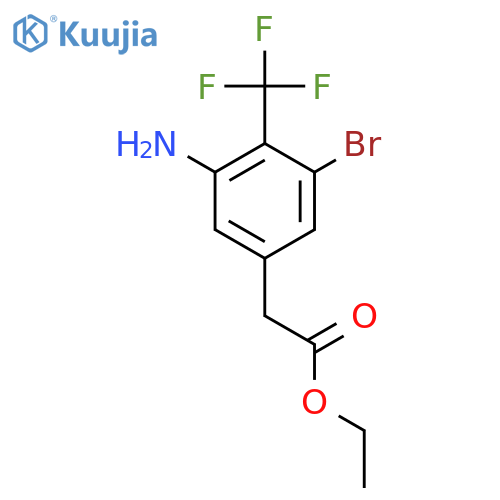 Ethyl 3-amino-5-bromo-4-(trifluoromethyl)phenylacetate structure