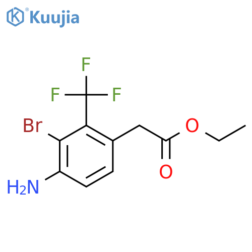 Ethyl 4-amino-3-bromo-2-(trifluoromethyl)phenylacetate structure