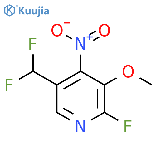 5-(Difluoromethyl)-2-fluoro-3-methoxy-4-nitropyridine structure