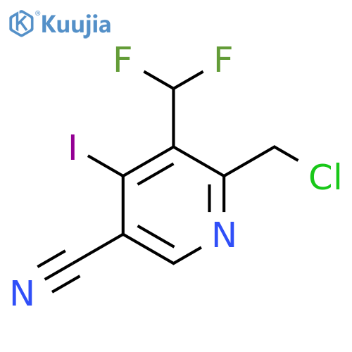 2-(Chloromethyl)-5-cyano-3-(difluoromethyl)-4-iodopyridine structure
