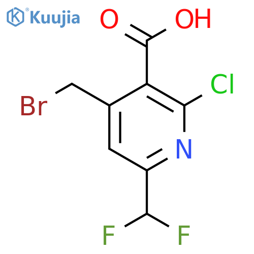 4-(Bromomethyl)-2-chloro-6-(difluoromethyl)pyridine-3-carboxylic acid structure