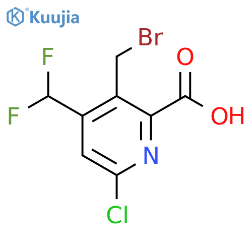 3-(Bromomethyl)-6-chloro-4-(difluoromethyl)pyridine-2-carboxylic acid structure