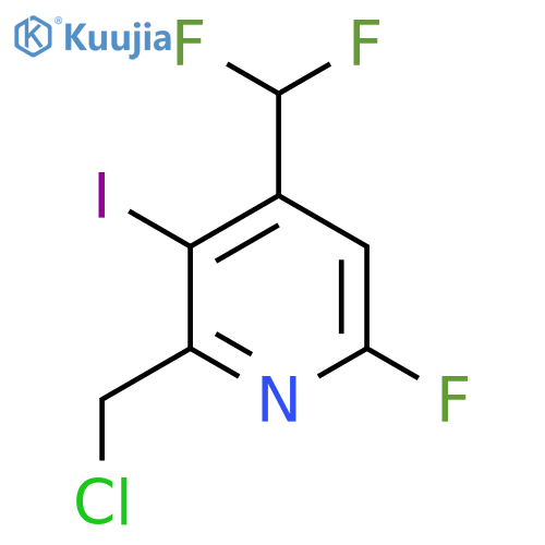2-(Chloromethyl)-4-(difluoromethyl)-6-fluoro-3-iodopyridine structure
