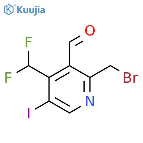 2-(Bromomethyl)-4-(difluoromethyl)-5-iodopyridine-3-carboxaldehyde structure