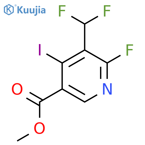 Methyl 3-(difluoromethyl)-2-fluoro-4-iodopyridine-5-carboxylate structure