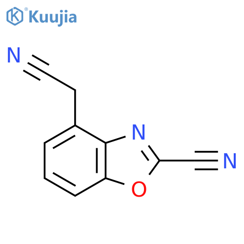 2-Cyanobenzo[d]oxazole-4-acetonitrile structure