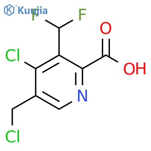 4-Chloro-5-(chloromethyl)-3-(difluoromethyl)pyridine-2-carboxylic acid structure
