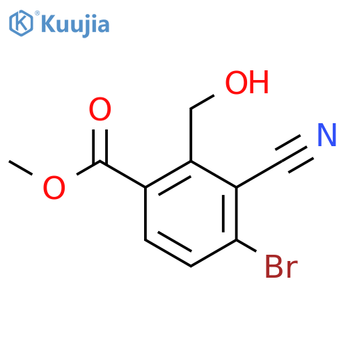 Methyl 4-bromo-3-cyano-2-(hydroxymethyl)benzoate structure