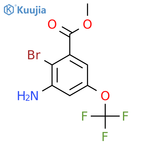 Methyl 3-amino-2-bromo-5-(trifluoromethoxy)benzoate structure