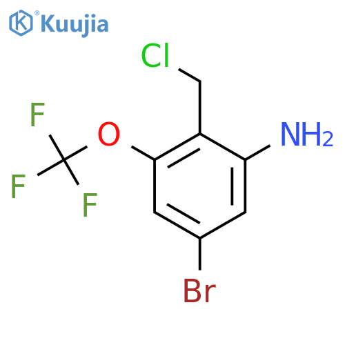 2-Amino-4-bromo-6-(trifluoromethoxy)benzyl chloride structure