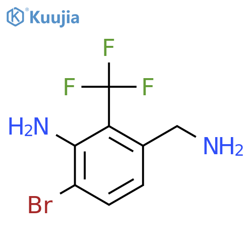 3-Amino-4-bromo-2-(trifluoromethyl)benzylamine structure