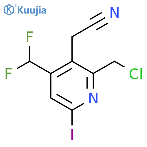 2-(Chloromethyl)-4-(difluoromethyl)-6-iodopyridine-3-acetonitrile structure
