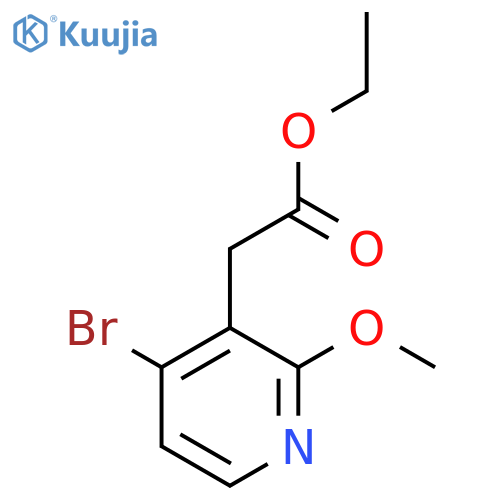 Ethyl 4-bromo-2-methoxypyridine-3-acetate structure