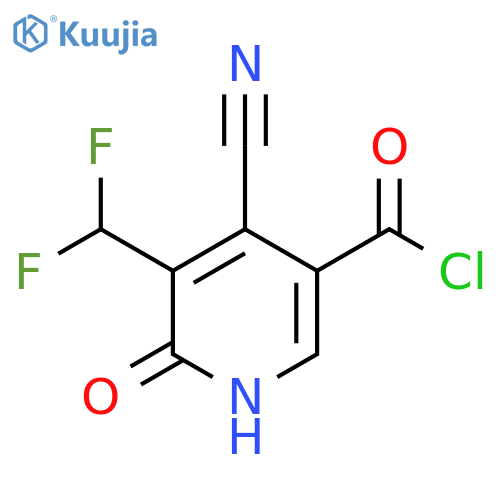 4-Cyano-3-(difluoromethyl)-2-hydroxypyridine-5-carbonyl chloride structure