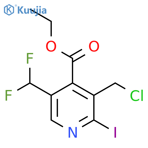 Ethyl 3-(chloromethyl)-5-(difluoromethyl)-2-iodopyridine-4-carboxylate structure