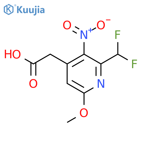 2-(Difluoromethyl)-6-methoxy-3-nitropyridine-4-acetic acid structure