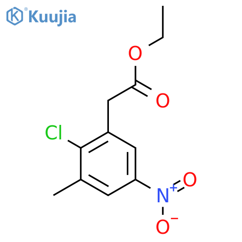 Ethyl 2-chloro-3-methyl-5-nitrophenylacetate structure