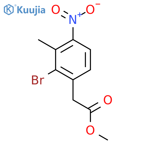 Methyl 2-bromo-3-methyl-4-nitrophenylacetate structure