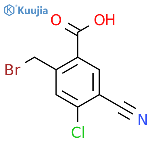 2-Bromomethyl-4-chloro-5-cyanobenzoic acid structure