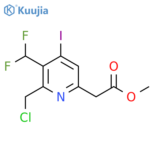 Methyl 2-(chloromethyl)-3-(difluoromethyl)-4-iodopyridine-6-acetate structure