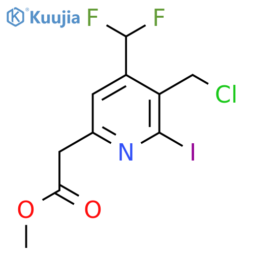 Methyl 3-(chloromethyl)-4-(difluoromethyl)-2-iodopyridine-6-acetate structure