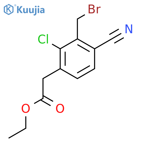 Ethyl 3-bromomethyl-2-chloro-4-cyanophenylacetate structure