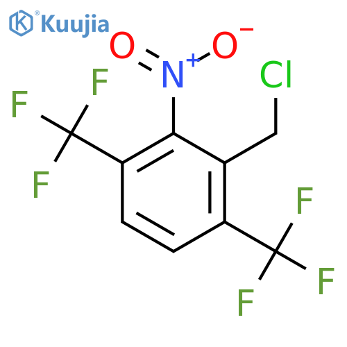 3,6-Bis(trifluoromethyl)-2-nitrobenzyl chloride structure
