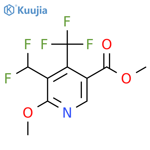 Methyl 3-(difluoromethyl)-2-methoxy-4-(trifluoromethyl)pyridine-5-carboxylate structure