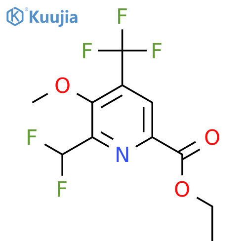 Ethyl 2-(difluoromethyl)-3-methoxy-4-(trifluoromethyl)pyridine-6-carboxylate structure