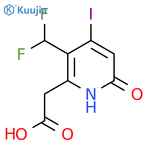3-(Difluoromethyl)-6-hydroxy-4-iodopyridine-2-acetic acid structure