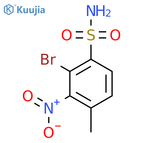 2-Bromo-4-methyl-3-nitrobenzenesulfonamide structure