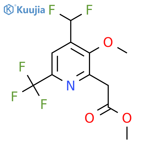 Methyl 4-(difluoromethyl)-3-methoxy-6-(trifluoromethyl)pyridine-2-acetate structure