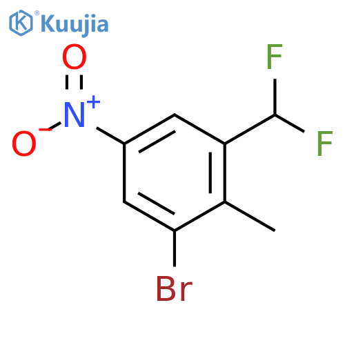 Benzene, 1-bromo-3-(difluoromethyl)-2-methyl-5-nitro- structure