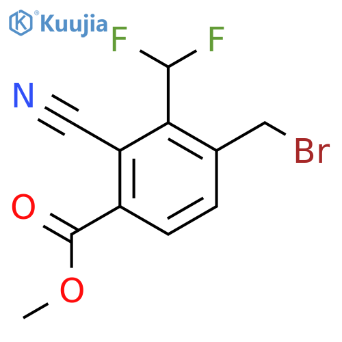 Methyl 4-bromomethyl-2-cyano-3-(difluoromethyl)benzoate structure
