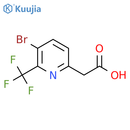 3-Bromo-2-(trifluoromethyl)pyridine-6-acetic acid structure