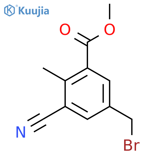 Methyl 5-bromomethyl-3-cyano-2-methylbenzoate structure