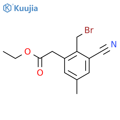 Ethyl 2-bromomethyl-3-cyano-5-methylphenylacetate structure