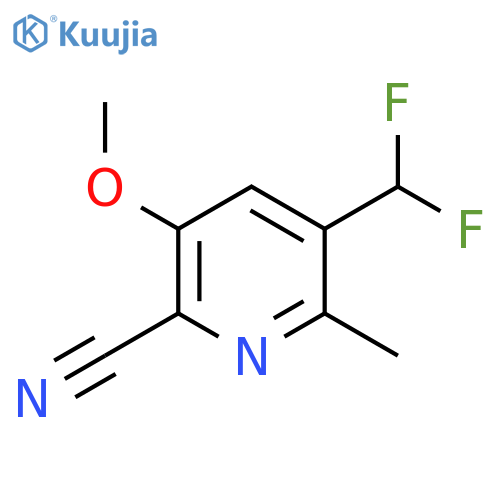 2-Cyano-5-(difluoromethyl)-3-methoxy-6-methylpyridine structure