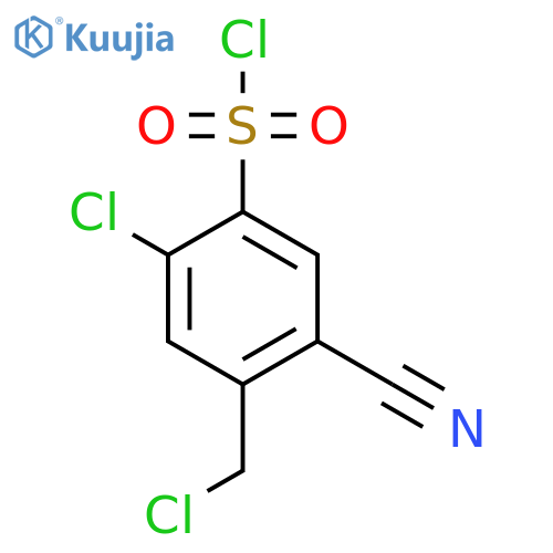 2-Chloro-4-chloromethyl-5-cyanobenzenesulfonyl chloride structure