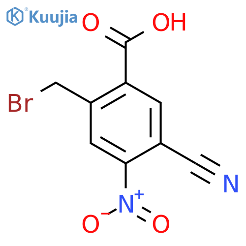 2-Bromomethyl-5-cyano-4-nitrobenzoic acid structure