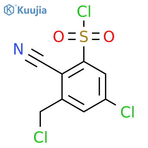 5-Chloro-3-chloromethyl-2-cyanobenzenesulfonyl chloride structure