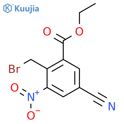 Ethyl 2-bromomethyl-5-cyano-3-nitrobenzoate structure