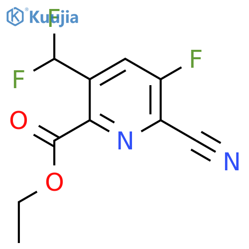 Ethyl 2-cyano-5-(difluoromethyl)-3-fluoropyridine-6-carboxylate structure