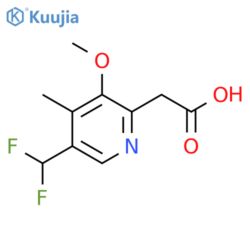 5-(Difluoromethyl)-3-methoxy-4-methylpyridine-2-acetic acid structure