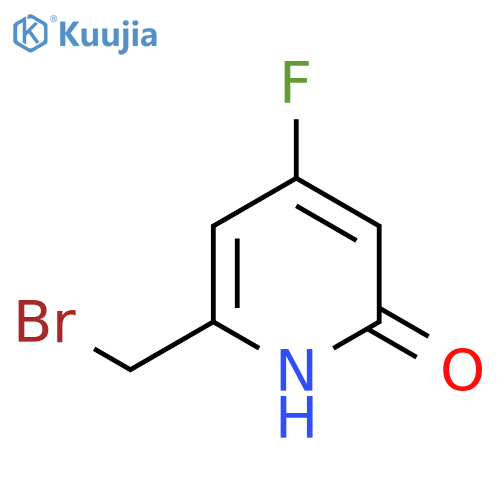 2-Bromomethyl-4-fluoro-6-hydroxypyridine structure