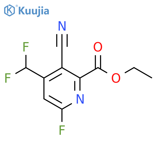 Ethyl 3-cyano-4-(difluoromethyl)-6-fluoropyridine-2-carboxylate structure