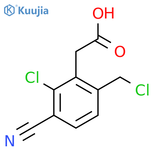 2-Chloro-6-chloromethyl-3-cyanophenylacetic acid structure